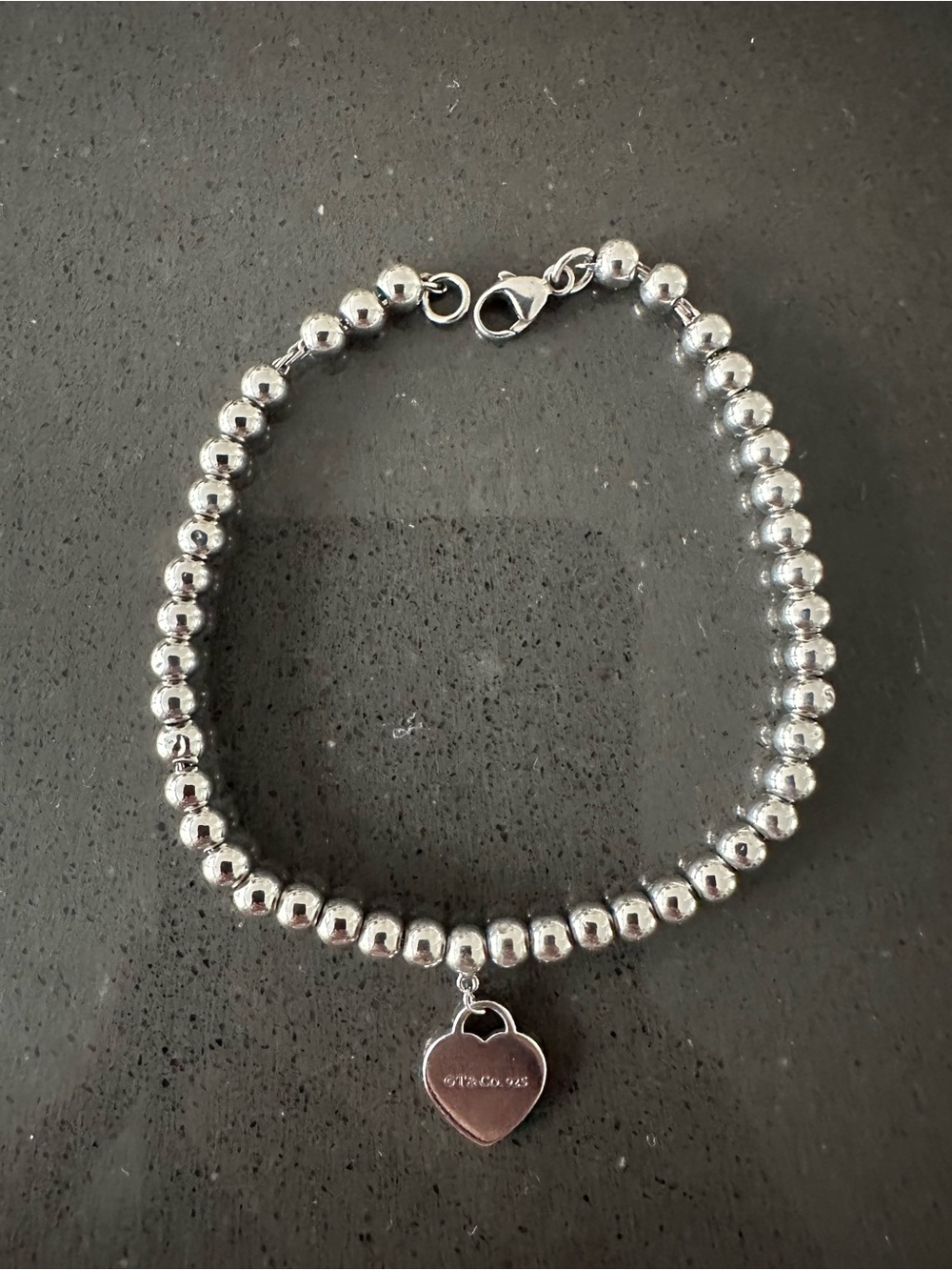 Tiffany Heart Tag Bead Bracelet - Picture 4 of 5